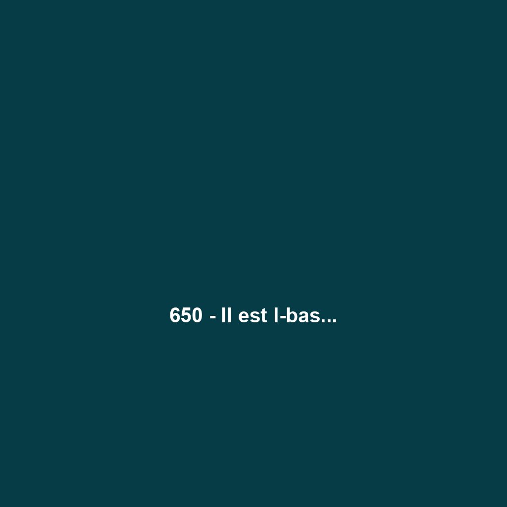 650 - Il est l-bas...