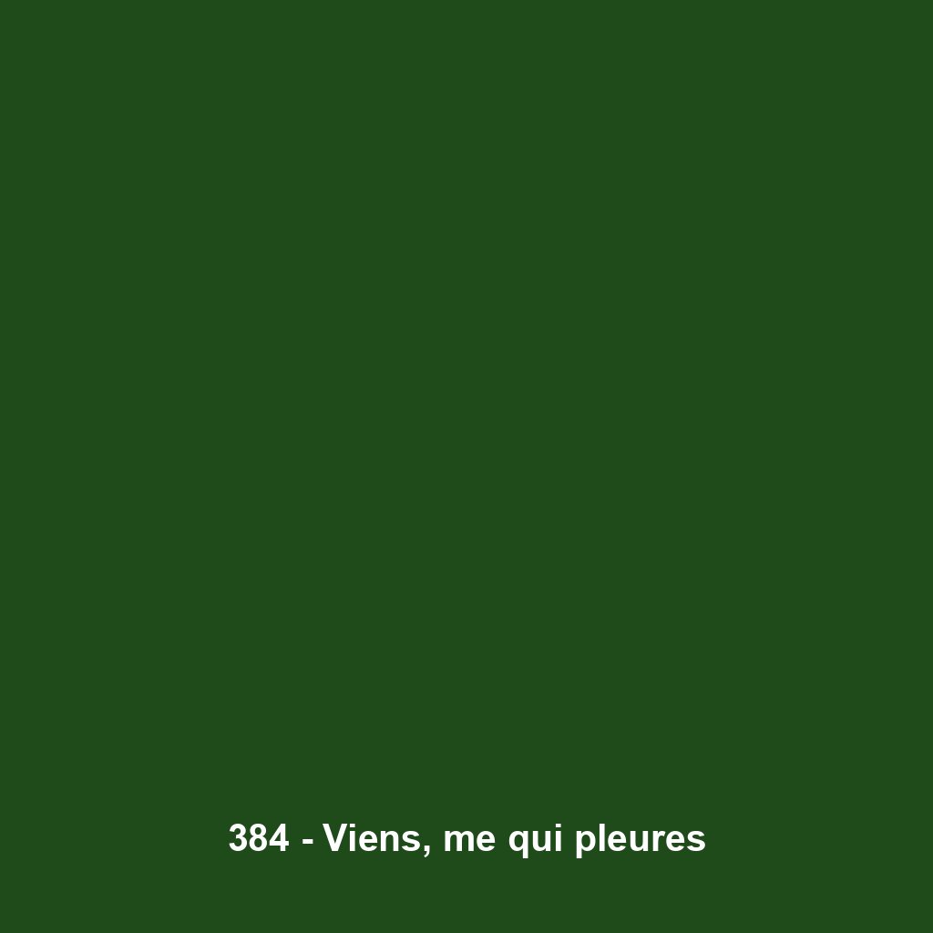 384 - Viens, me qui pleures