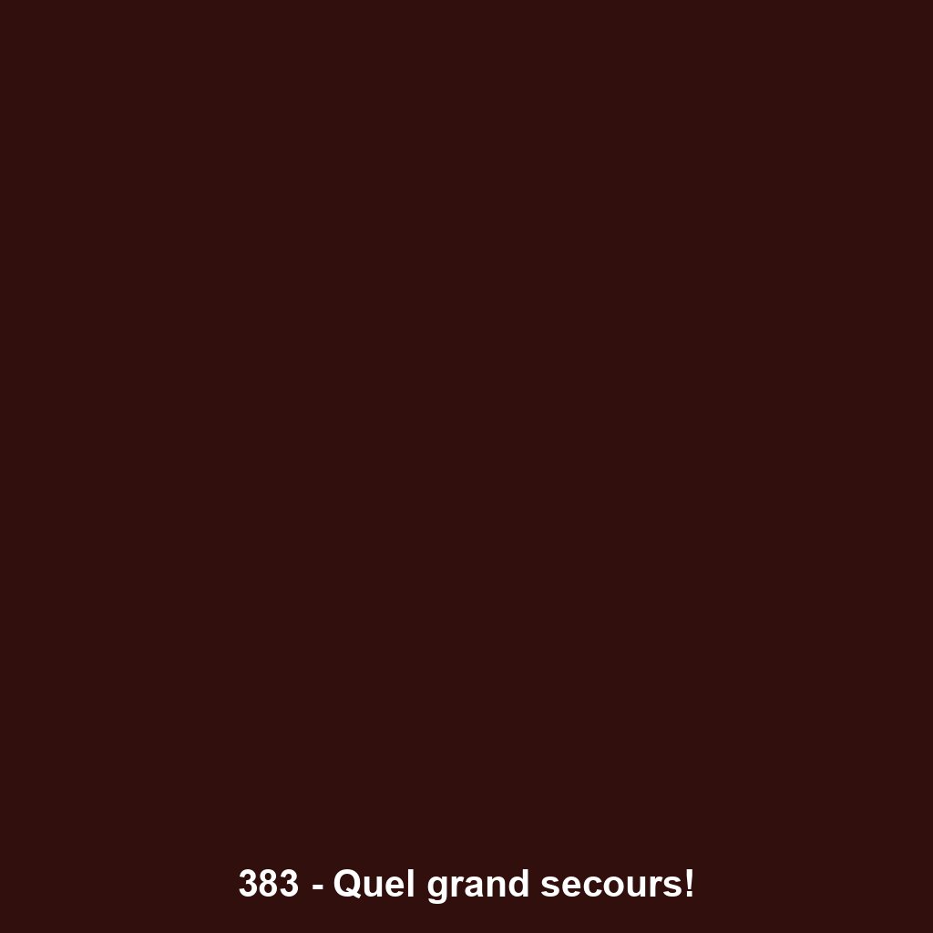 383 - Quel grand secours!