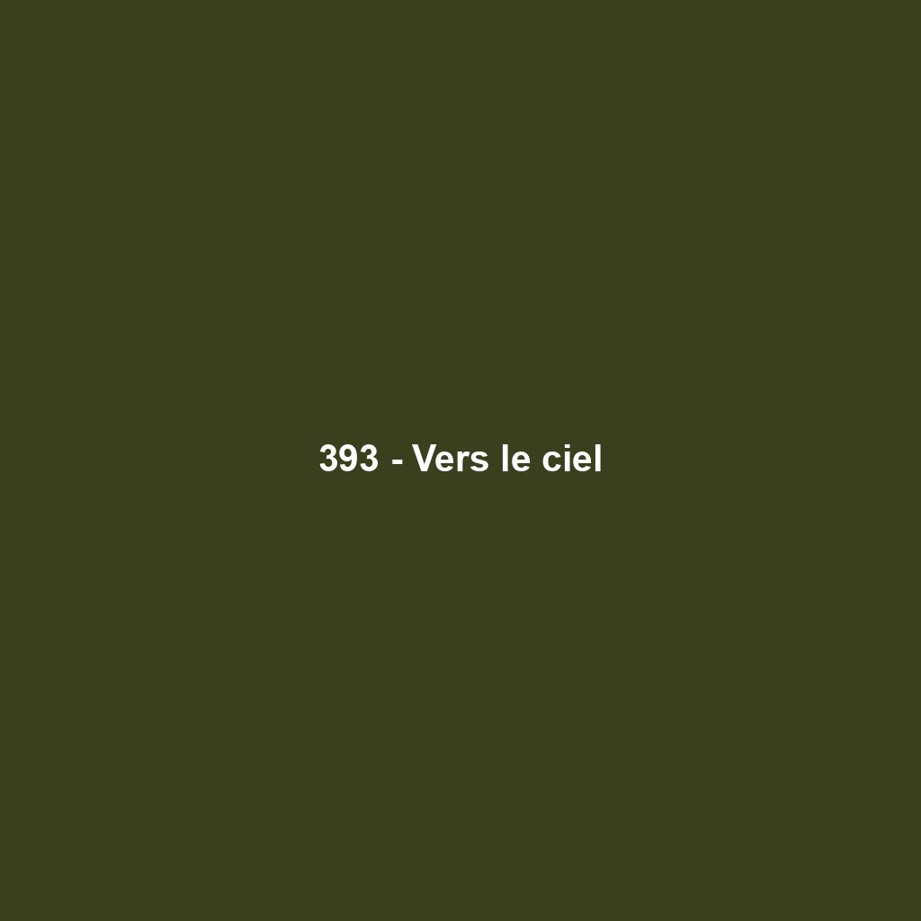 393 - Vers le ciel