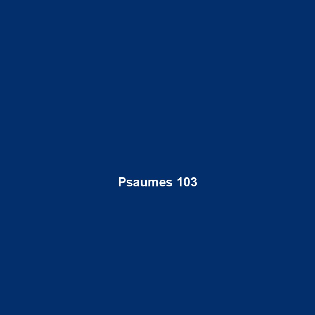 Psaumes 103