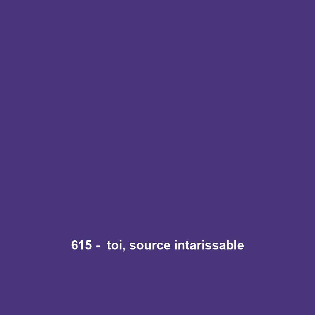 615 -  toi, source intarissable
